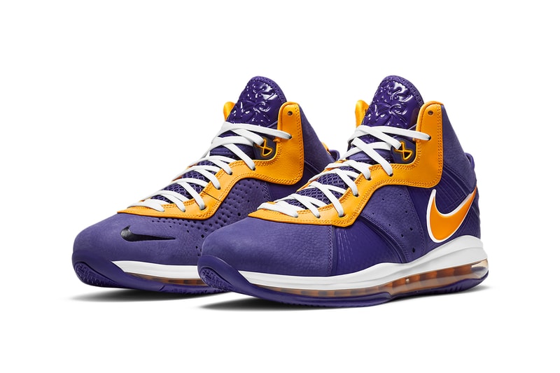 nike lebron 8 lakers DC8380 500 court purple university gold white release date info photos buying guide