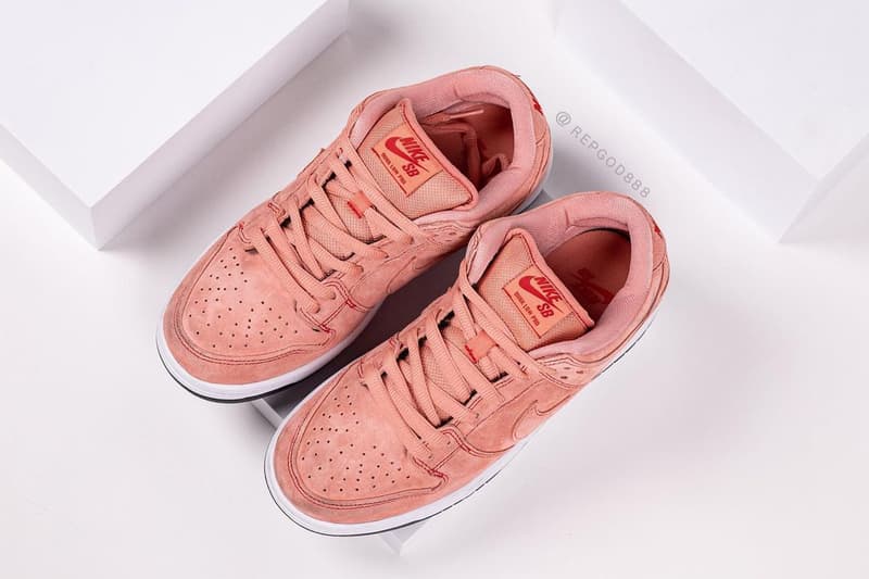 Nike SB Dunk Low "Pink Pig" Porsche Porsche 917/20 1971 24 Hours of Le Mans 39th Grand Prix of Endurance Sneaker Release Information RepGod888 First Look Closer Drop Date Skateboarding Blush Suede Swoosh OG