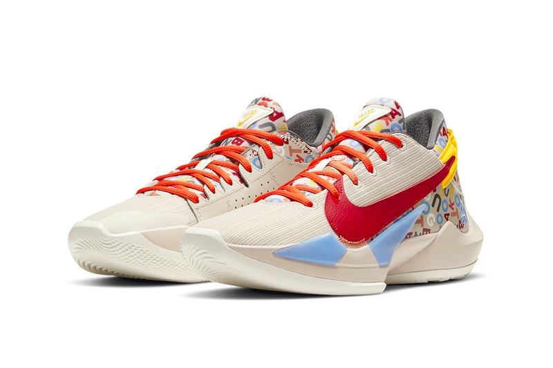 Nike Zoom Freak 2 MVP Giannis Antetokounmpo Alphabet Sneakers Milwaukee Bucks NBA Basketball CW3162-001