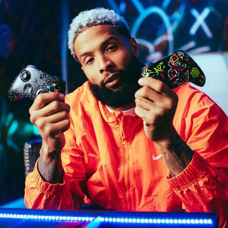 obj xbox custom nike air force 1 low black green controller info twitter giveaway info photos odell beckham jr