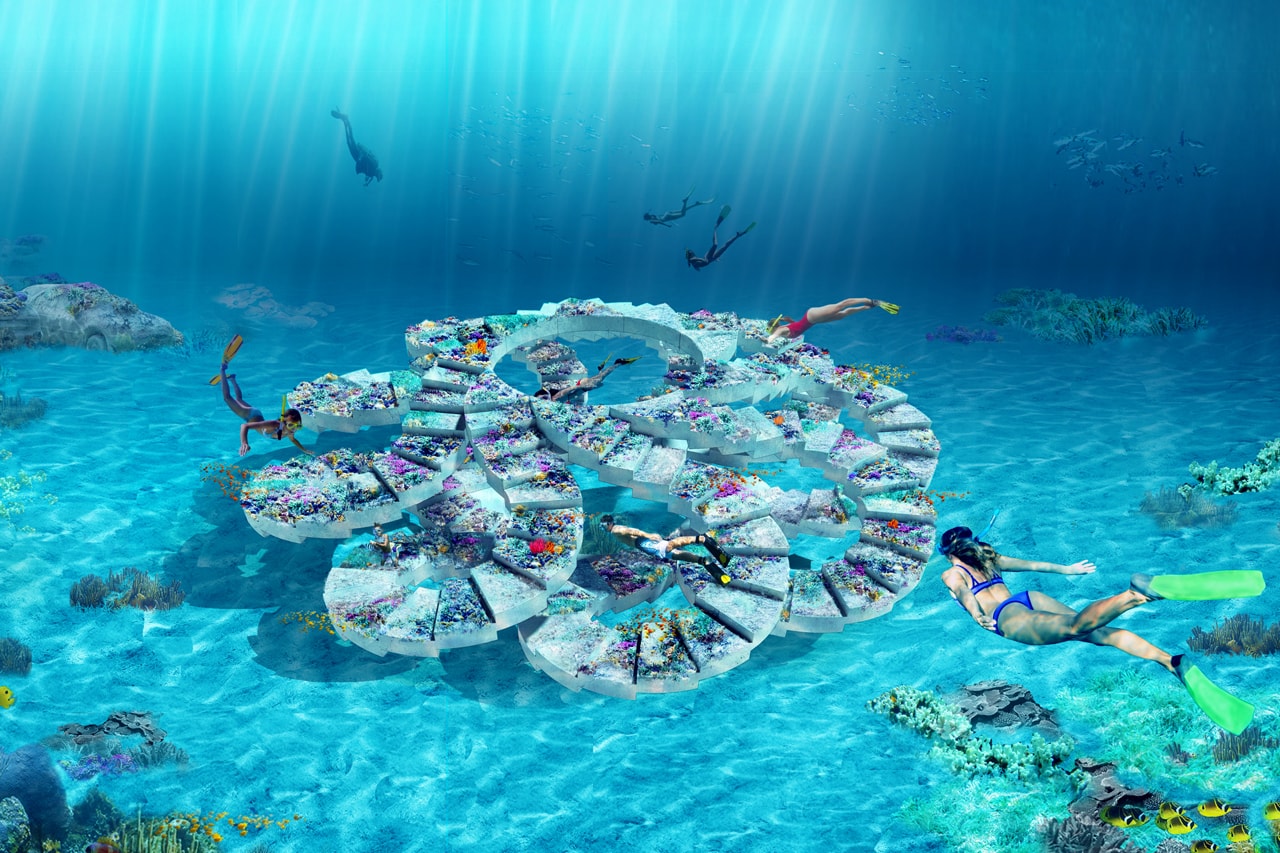 oma shohei shigematsu reefline underwater sculpture park architecture design