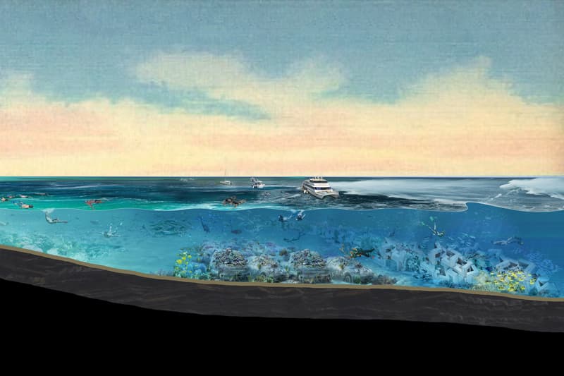 oma shohei shigematsu reefline underwater sculpture park architecture design