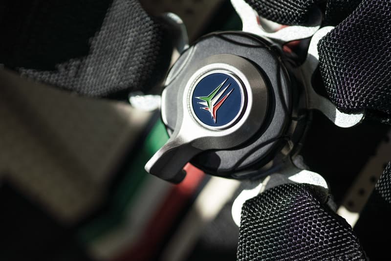 Pagani Huayra Tricolore Italian Air Force Aerobatic Team Tribute Italy Supercar Cars Hypercar Zonda Open-Top Huayra Imola Translucent Blue Carbon Fiber Weave Body Kit Aerodynamic Speed Power Performance Jets V12