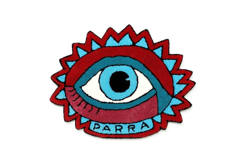 parra eye woven rug tufted red blue white release info photos buying guide 