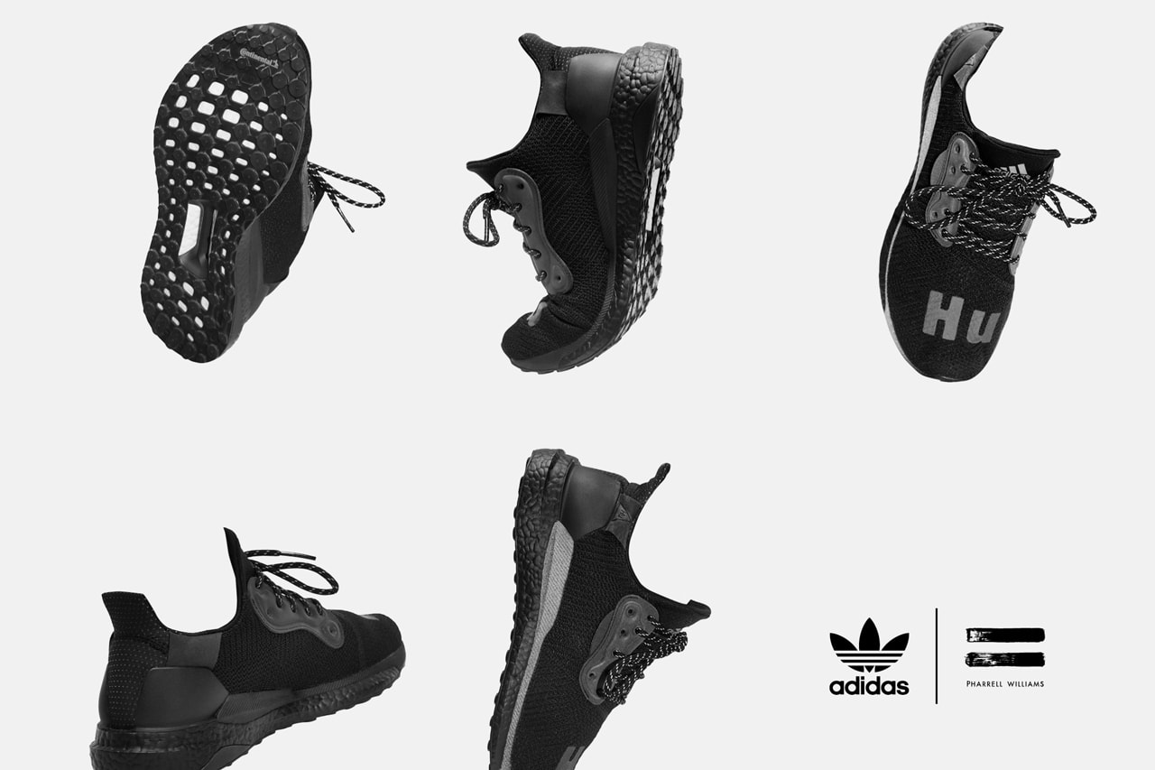 pharrell williams adidas originals hu triple black collection ultraboost dna 20 samba climacool vento solar glide nmd r1 don issue 2 adilette boost continental 80 superstar primeknit stan smith official release date info photos price store list buying guide