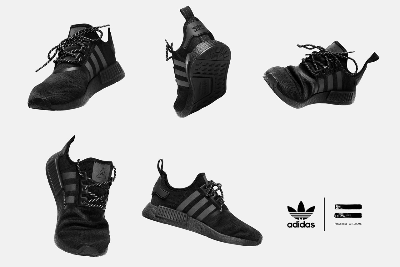 pharrell williams adidas originals hu triple black collection ultraboost dna 20 samba climacool vento solar glide nmd r1 don issue 2 adilette boost continental 80 superstar primeknit stan smith official release date info photos price store list buying guide
