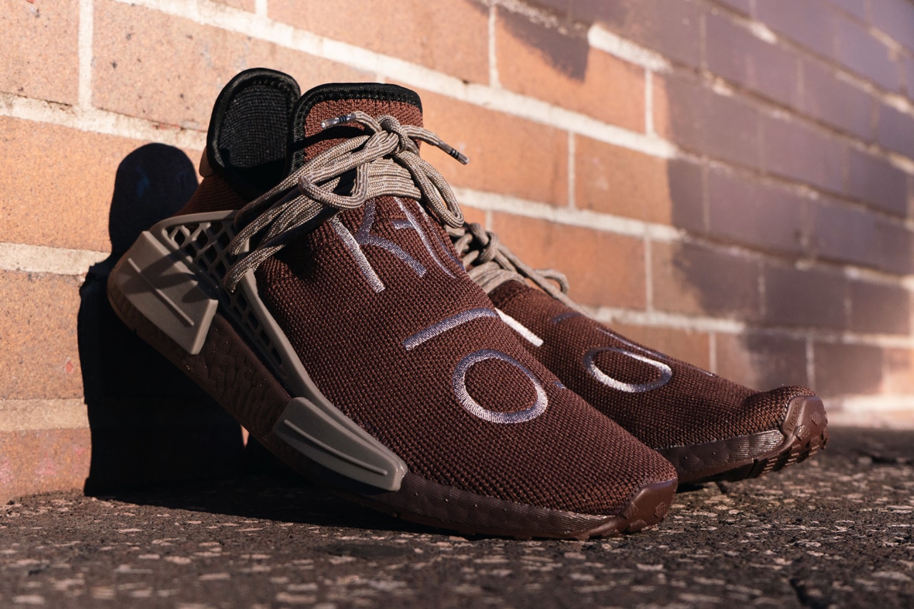pharrell williams adidas originals nmd hu auburn simple brown black gy0090 official release date info photos price store list buying guide