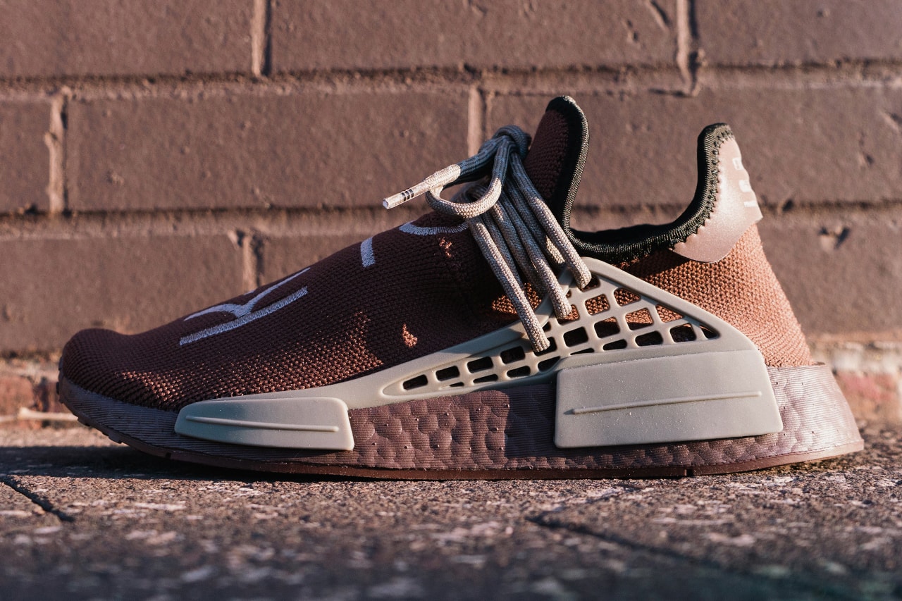 pharrell williams adidas originals nmd hu auburn simple brown black gy0090 official release date info photos price store list buying guide