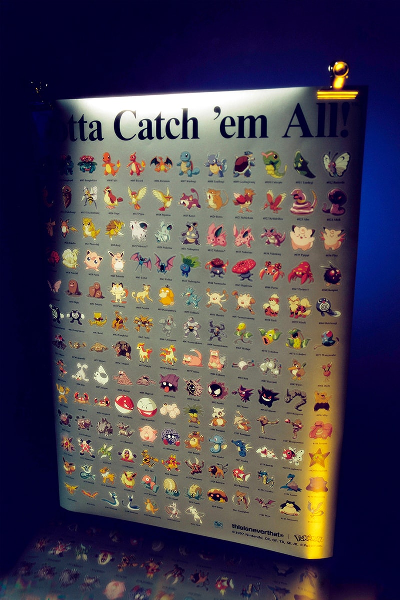 Pokémon thisisneverthat FW20 Collection Release Info Pikachu Charizard Gengar Generation 1 Gotta Catch em All Letterman Hoodie Dog T shirt iphone Case Cap Beanie II