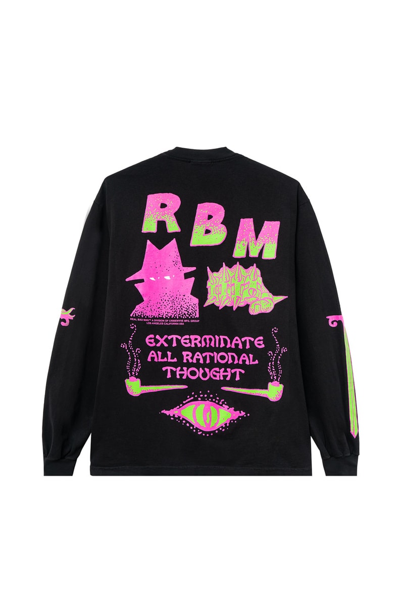 Real Bad Man Drop one Season Six menswear streetwear t shirts graphics prints illustrations music label rug tyvek tote tees fw20 collection 