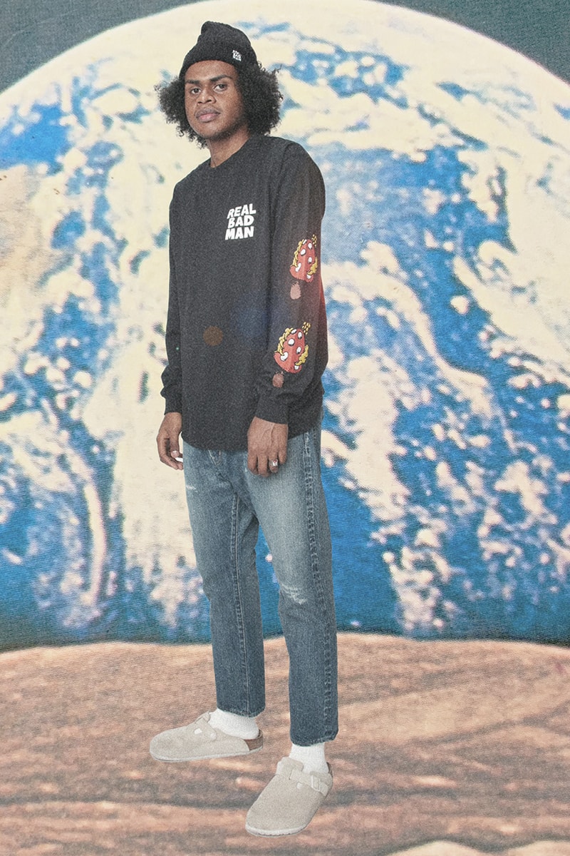 Real Bad Man Drop one Season Six menswear streetwear t shirts graphics prints illustrations music label rug tyvek tote tees fw20 collection 