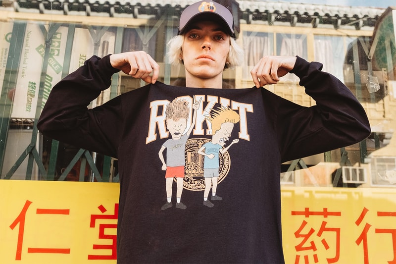 rokit beavis and butt-head collaboration hoodie long sleeve t-shirt trucker hat sweatpants release info date pricing buying guide