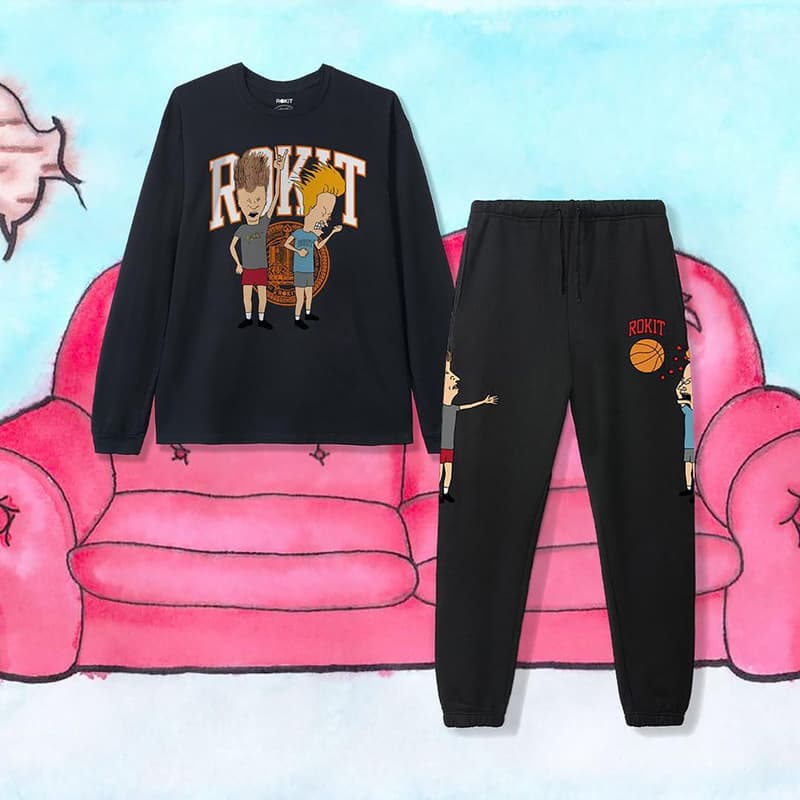rokit beavis and butt-head collaboration hoodie long sleeve t-shirt trucker hat sweatpants release info date pricing buying guide