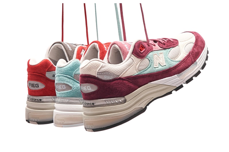ronnie fied new balance 992 kithmas release info light blue red white pricing photos buying guide store list