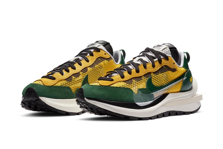 Official Look at the sacai x Nike Vaporwaffle "Tour Yellow"