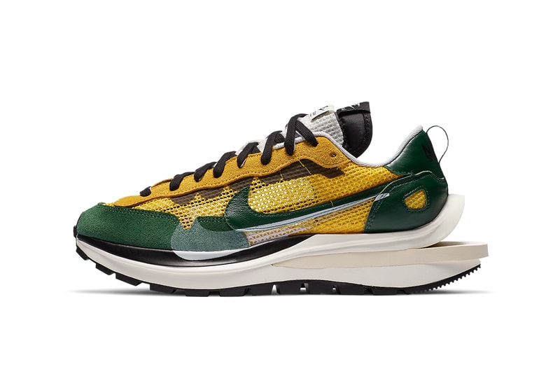 sacai nike vaporwaffle tour yellow CV1363 700 green white black release info date photos pricing buying guide