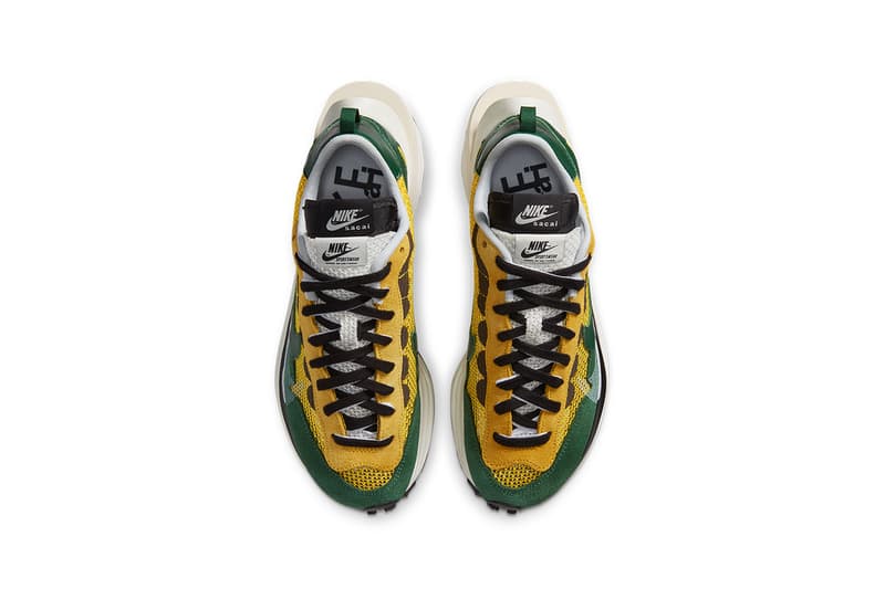 sacai nike vaporwaffle tour yellow CV1363 700 green white black release info date photos pricing buying guide