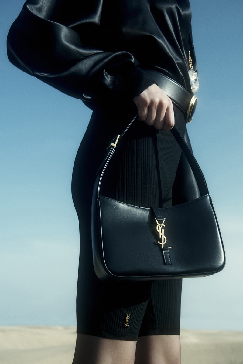 Saint Laurent Spring/Summer 2021 Women's Collection lookbook show presentation anthony vaccarello handbags belt jewelry dresses pumps shoes hailey beiber blackpink rose lily collins kaia gerber charlotte gainsbourg