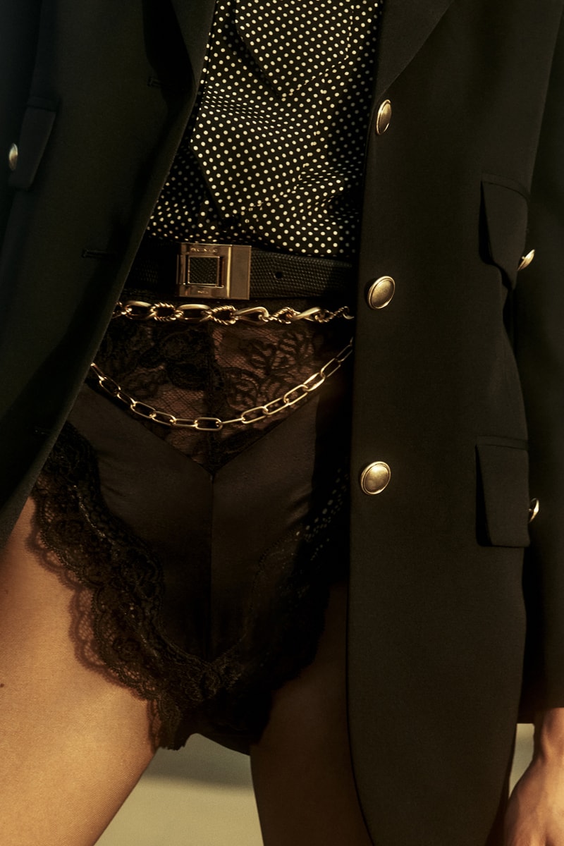 Saint Laurent Spring/Summer 2021 Women's Collection lookbook show presentation anthony vaccarello handbags belt jewelry dresses pumps shoes hailey beiber blackpink rose lily collins kaia gerber charlotte gainsbourg