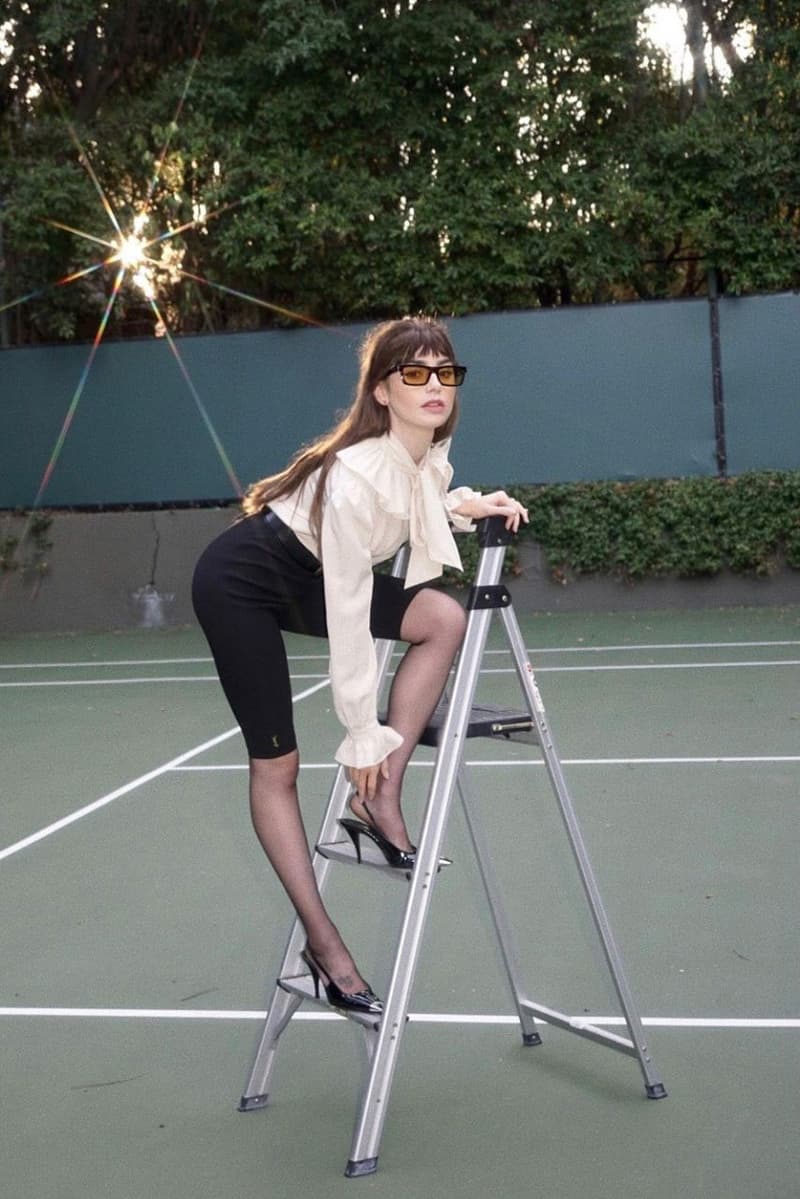 Saint Laurent Spring/Summer 2021 Women's Collection lookbook show presentation anthony vaccarello handbags belt jewelry dresses pumps shoes hailey beiber blackpink rose lily collins kaia gerber charlotte gainsbourg