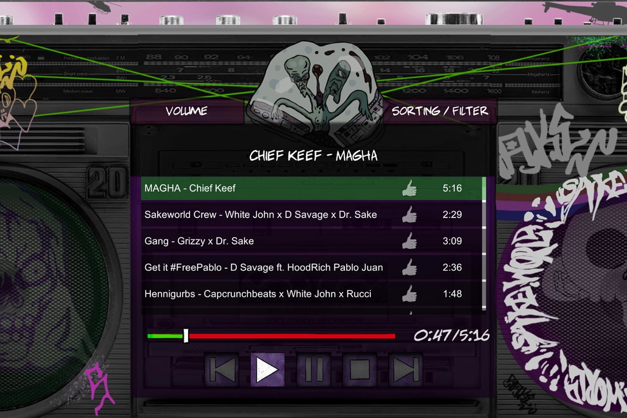 graffiti beat em up nintendo vintage cheif keef 600 breeze music soundtrack los angles brand le brea store 