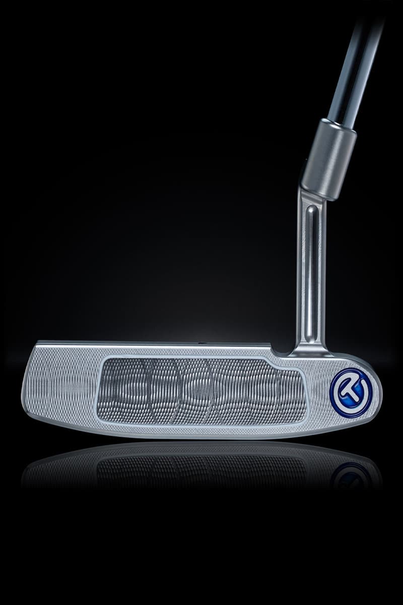 Scotty Cameron Super Rat I is accented in blue and lime with a GSS inlay