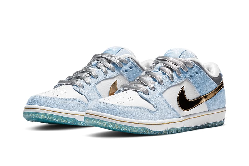 nike sb dunk low clean silver