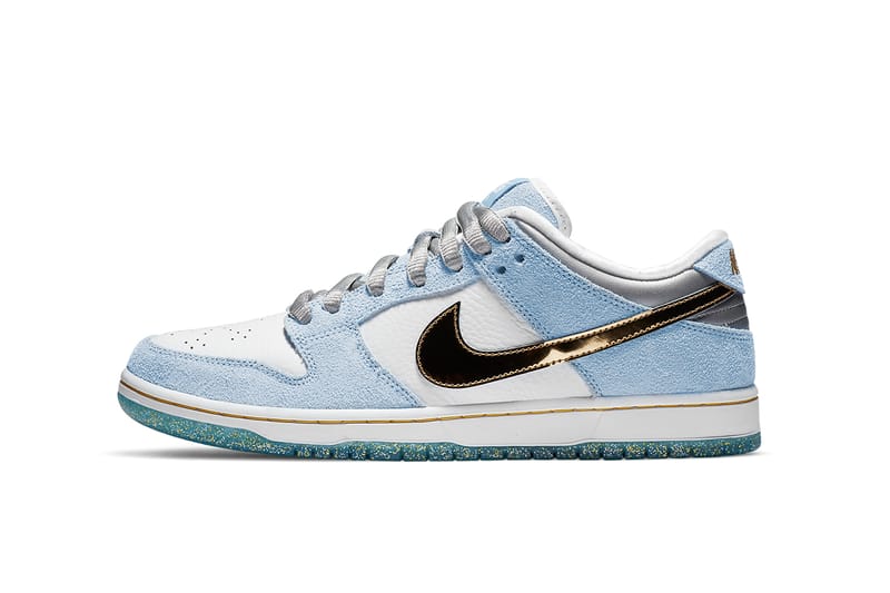 nike sb dunk low white and blue