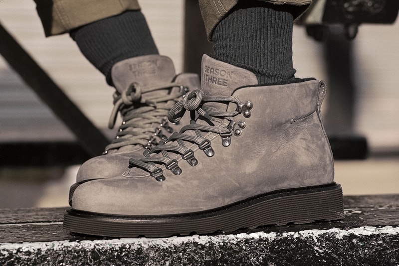 season three escape to coney island ansel boot editorial campaign grey black 