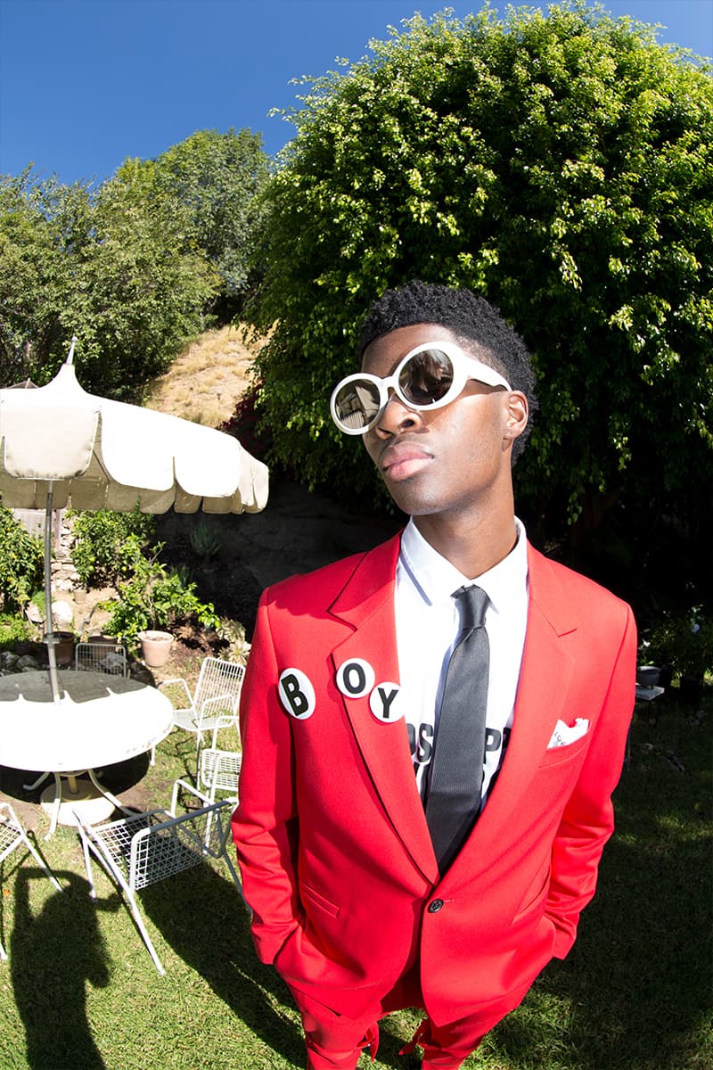 Shane Gonzales BOY London FW20 Collection Lookbook Release Info Blazer denim bomber tie scarf