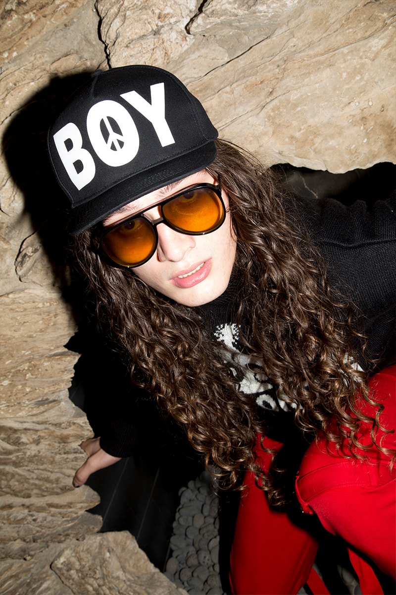Shane Gonzales BOY London FW20 Collection Lookbook Release Info Blazer denim bomber tie scarf