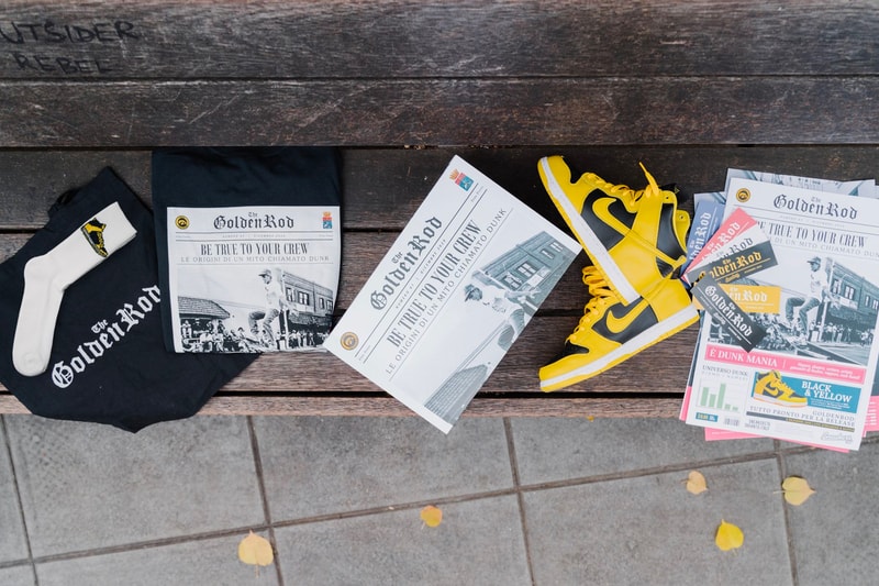 Sneakers76 and Ginnika Release Capsule Celebrating the Nike Dunk High "Varsity Maize" cz8149-002 sneakers wutang Wu Tang Iowa Hawkeyes