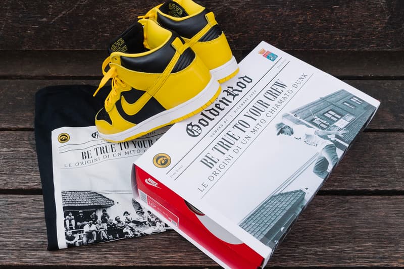 Sneakers76 and Ginnika Release Capsule Celebrating the Nike Dunk High "Varsity Maize" cz8149-002 sneakers wutang Wu Tang Iowa Hawkeyes