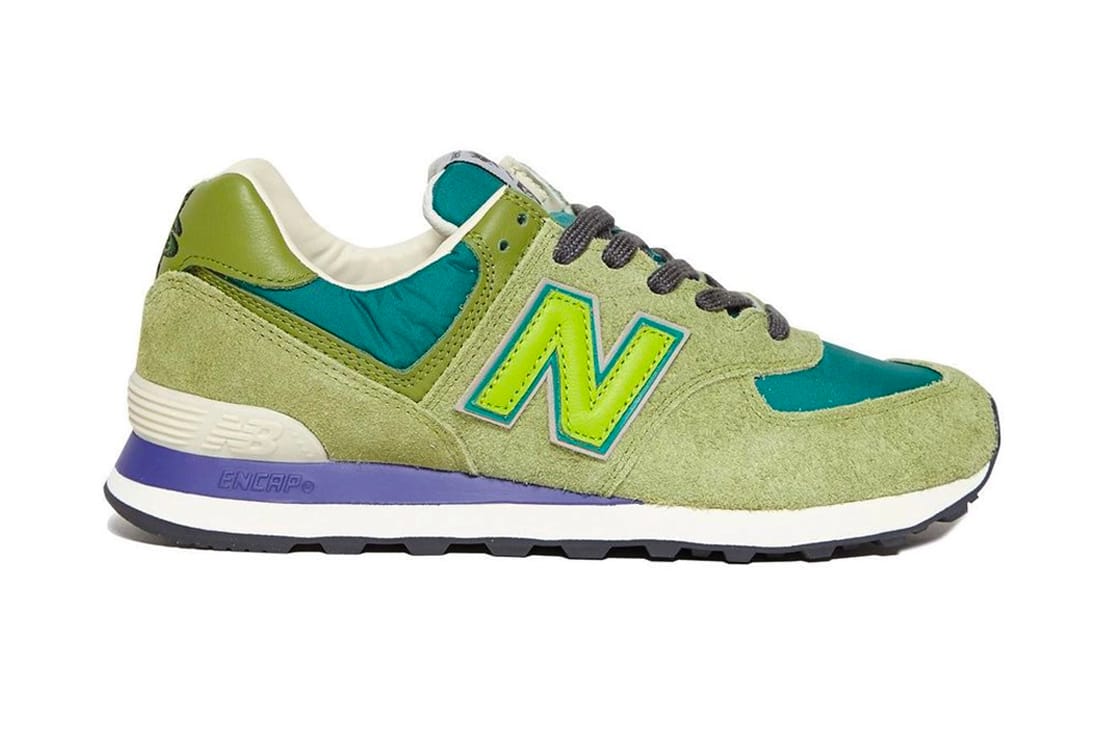 new balance 574 green suede