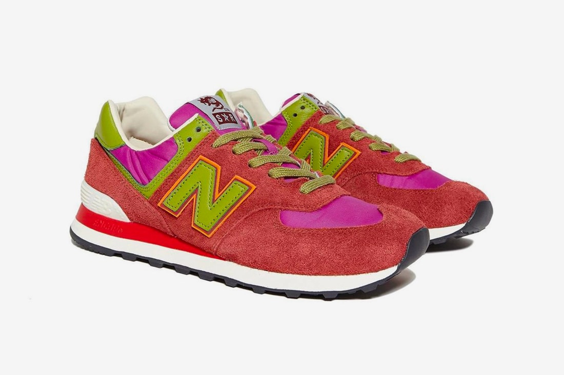 stray rats new balance 574 green teal red purple pink release info photos price store list buying guide 