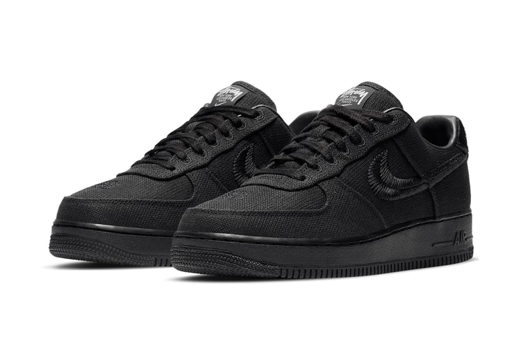 Take an Official Look at the Stüssy x Nike Air Force 1 in Black