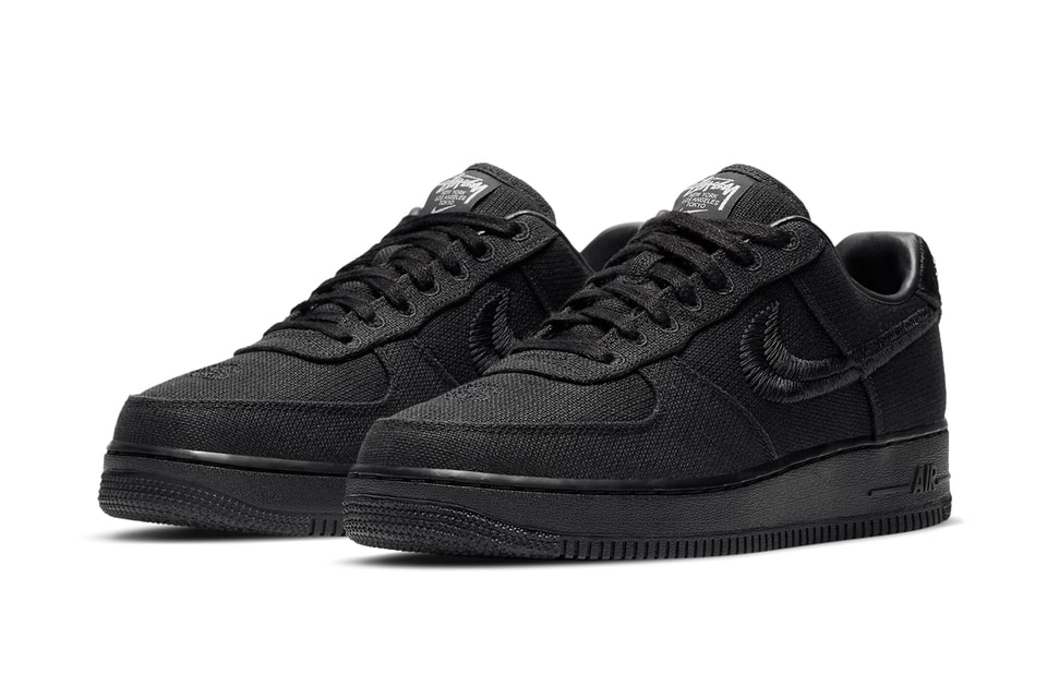 Stüssy x Nike Air Force 1 Black Official Photos