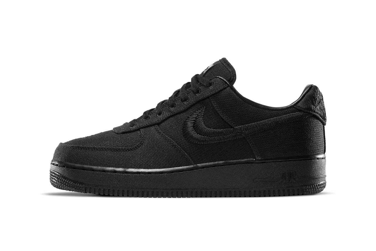 stussy nike sportswear air force 1 low black CZ9084 001 official release date info photos price store list buying guide 