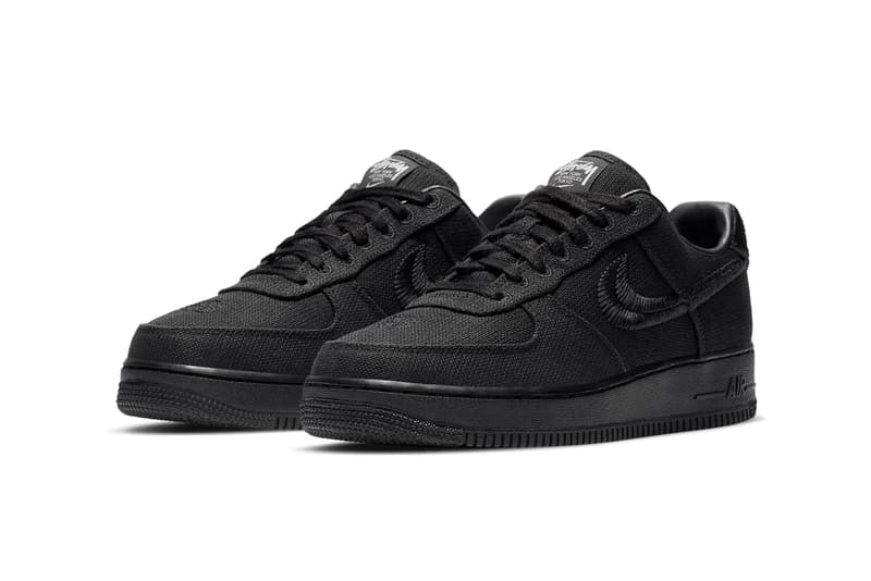 stussy nike sportswear air force 1 low black CZ9084 001 official release date info photos price store list buying guide 