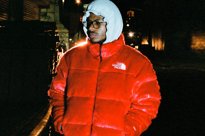 supreme tnf orange jacket