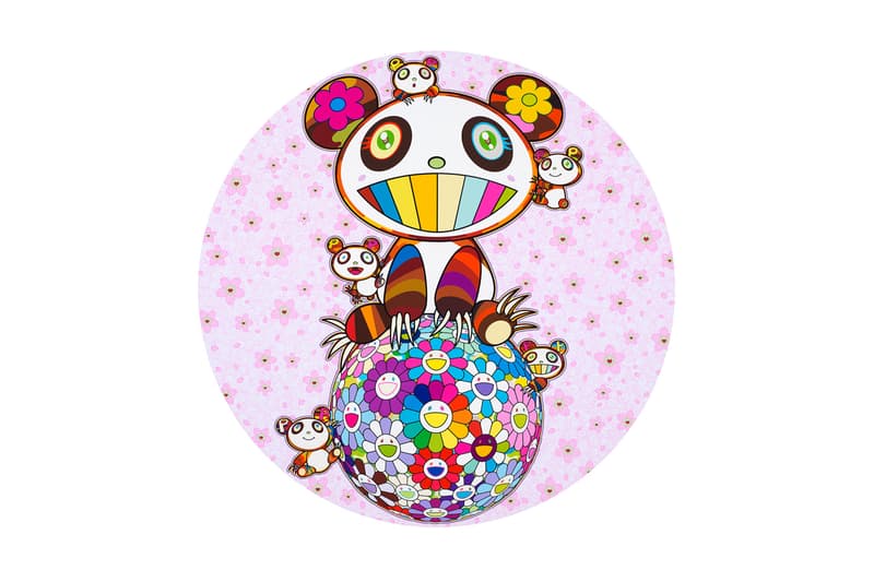 takashi murakami gagosian artist spotlight Cherry Blossoms and Pandas painting