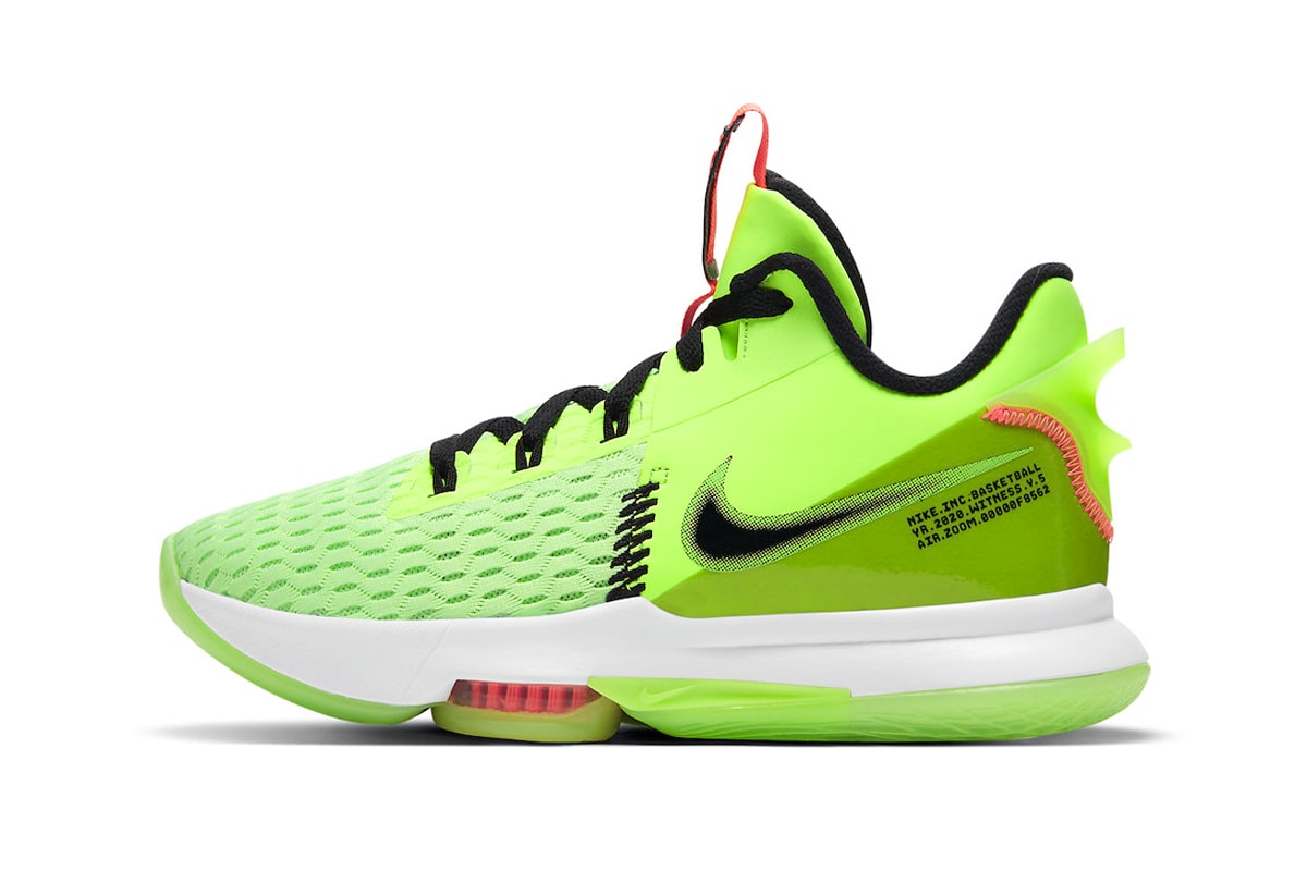 Lebron James Nike Witness 5 Sneaker Holiday Lime Basketball cq9381-300 NBA Basketball 