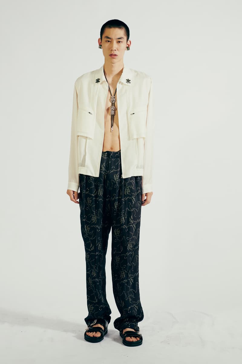 TOGA VIRILIS Spring/Summer 2021 "Cities of the Interior" Collection Lookbook Yasuko Furuta Menswear Shoes Sandals Boots Cowboy USA Western Influence Shirts Tailoring Frills Embellishments