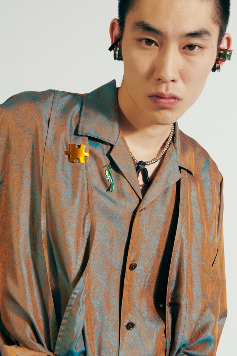 TOGA VIRILIS Spring/Summer 2021 "Cities of the Interior" Collection Lookbook Yasuko Furuta Menswear Shoes Sandals Boots Cowboy USA Western Influence Shirts Tailoring Frills Embellishments