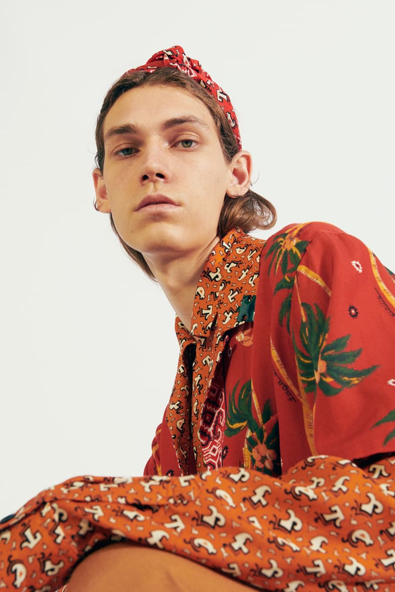 TOGA VIRILIS Spring/Summer 2021 "Cities of the Interior" Collection Lookbook Yasuko Furuta Menswear Shoes Sandals Boots Cowboy USA Western Influence Shirts Tailoring Frills Embellishments