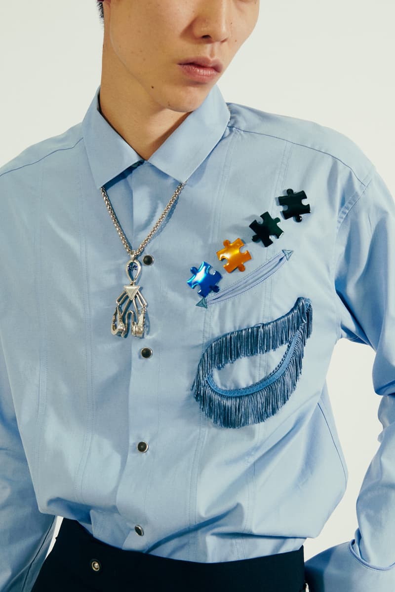 TOGA VIRILIS Spring/Summer 2021 "Cities of the Interior" Collection Lookbook Yasuko Furuta Menswear Shoes Sandals Boots Cowboy USA Western Influence Shirts Tailoring Frills Embellishments