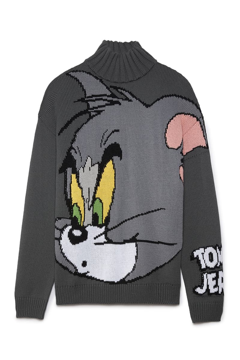 'Tom & Jerry' x GCDS Capsule Collection Cat Mouse Characters Children Cartoon Napoli Pile Jacket Borg Fleece Wool Sweater Gray Camel FW20 Fall Winter 2020