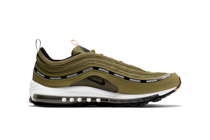 undefeated nike air max 97 DC4830 300 DC4830 001 militia green black orange blaze white black volt militia green white