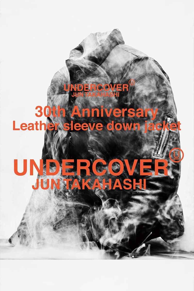 UNDERCOVER 30th Anniversary Leather Sleeve Down Jacket collaboration n. hoolywood jun takahashi sacai kolor takahiro miyashita the soloist fragment design hiroshi fujiwara limited edition price archive