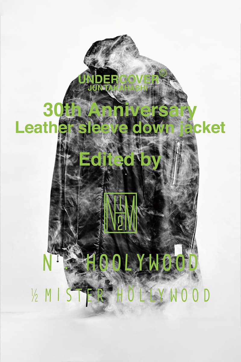 UNDERCOVER 30th Anniversary Leather Sleeve Down Jacket collaboration n. hoolywood jun takahashi sacai kolor takahiro miyashita the soloist fragment design hiroshi fujiwara limited edition price archive